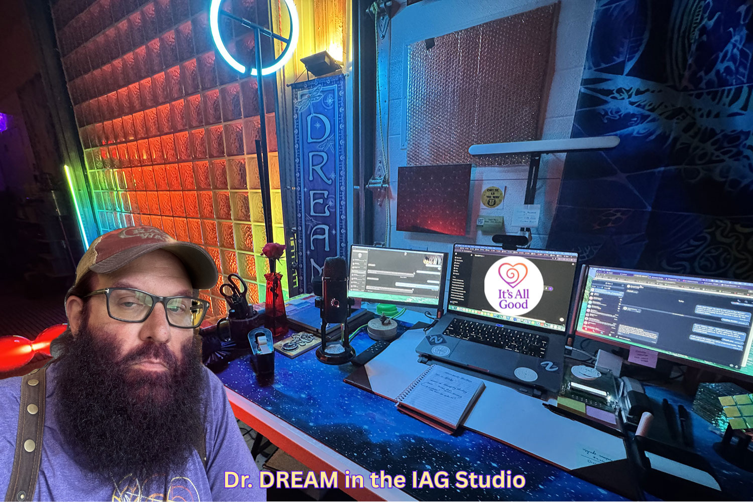 Dr. DREAM in his podcast studio